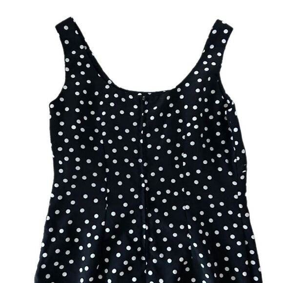 Navy blue Vintage 90s dress polk a dot dress sheer one size xs/s - Picture 4 of 4